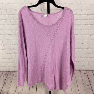 J. Jill Pure Jill Lightweight Asymmetrical Long Sleeve Sweater Size Large Petite